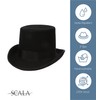 Scala Men's Wool Felt Topper Hat, Black, Medium