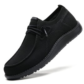 ITAZERO Mens Wide Shoes Lightweight Stretch Wide Width Shoes with Arch Support Insole All Black 16