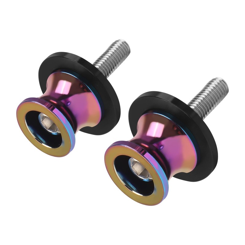 CHIFUN 2Pcs 6MM M6 X1.5 Motorcycle Swing Arm Spools Sliders