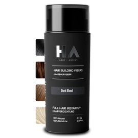 Hair-Assist Scattered Hair for Hair Thickening in Seconds [27.5g] Pouring Hair - Hair Thickener Effectively Conceals Hair Loss - Developed & Recommended by Hairdressers (Dark Blonde, 27.5 g)