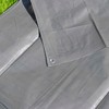 Heavy duty gray waterproof tarpaulin/ground sheet,uv resistant,reinforced hems and corners,eyelets
