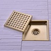 TRUSTMI 6 Inch Square Shower Floor Drain with Removable Grid