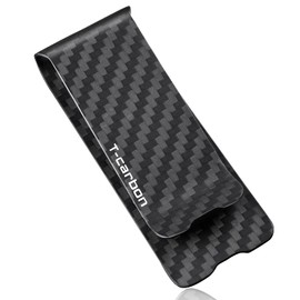 T-carbon Carbon Fibre Matte Money Clip, Comfortable to Touch, Money Clip for Men, Money Clip for Banknotes, Money Clip, Black, black, Mattes