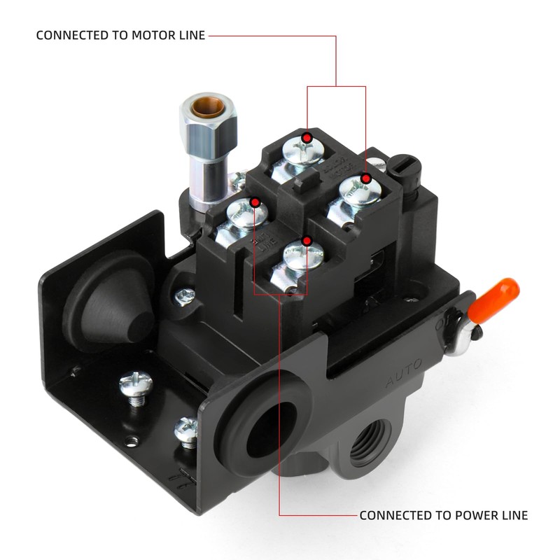 MEANLIN MEASURE Air Compressor Pressure Switch Control Valve 95-125 PSI