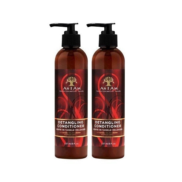 As I Am Detangling Conditioner Leave-in Tangle Releaser, 8 Ounce (2Pack)