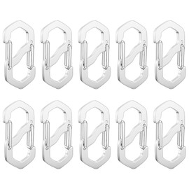 FUPUTWO Carabiner Key Chain S-Shaped Connection Metal Hook Accessory Stainless Steel (Silver 0.4 inches (11 mm)