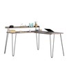 Ameriwood Home Haven L-Desk with Riser, Distressed Gray Oak