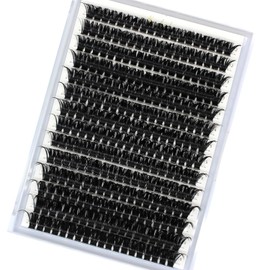 Bransfy Cluster Lashes 266PCS D Curl Individual Eyelashes Natural Lash Clusters Fluffy Mix Individual Extensions (80D-0.07D 12-18mm)