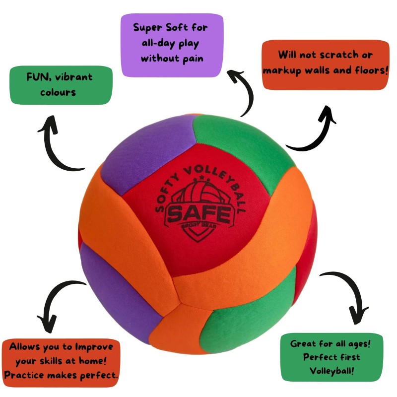 Softy Volleyball - Super Soft Designed for Pain-Free Play -