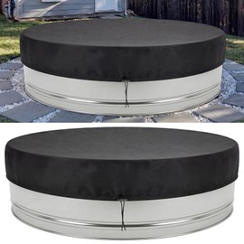 Mindsoft 12 ft Round Stock Tank Pool Cover 210d Oxford Cloth Protector for Above Ground Pools, Summer Pool Hot Tub Cover Heavy Duty Waterproof Dustproof Windproof with Accessories