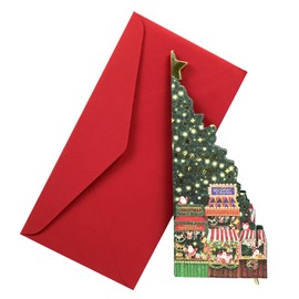 Greeting Life Christmas Card Mini Santa Pop Up Christmas Market P-266