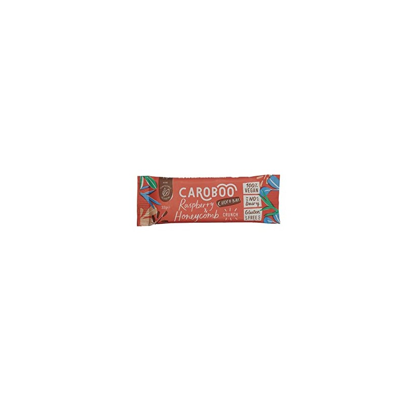 Caroboo Raspberry & Honeycomb ‘Crunch’ Choco Bars | Caffeine-free and