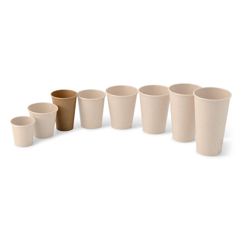 BIOZOYG 50x Disposable Coffee Cups 180 ml / 7.5 oz