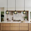 LBSQJ Gray Green Glass Pendant Lights Kitchen Island Lighting Globe