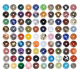30mm Donut Beads Wholesale Lot Semi-Precious Gemstone for Jewelry Making