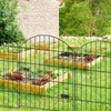 FOREHOGAR Metal Garden Fence with Gate 36in (H) x 23.3ft