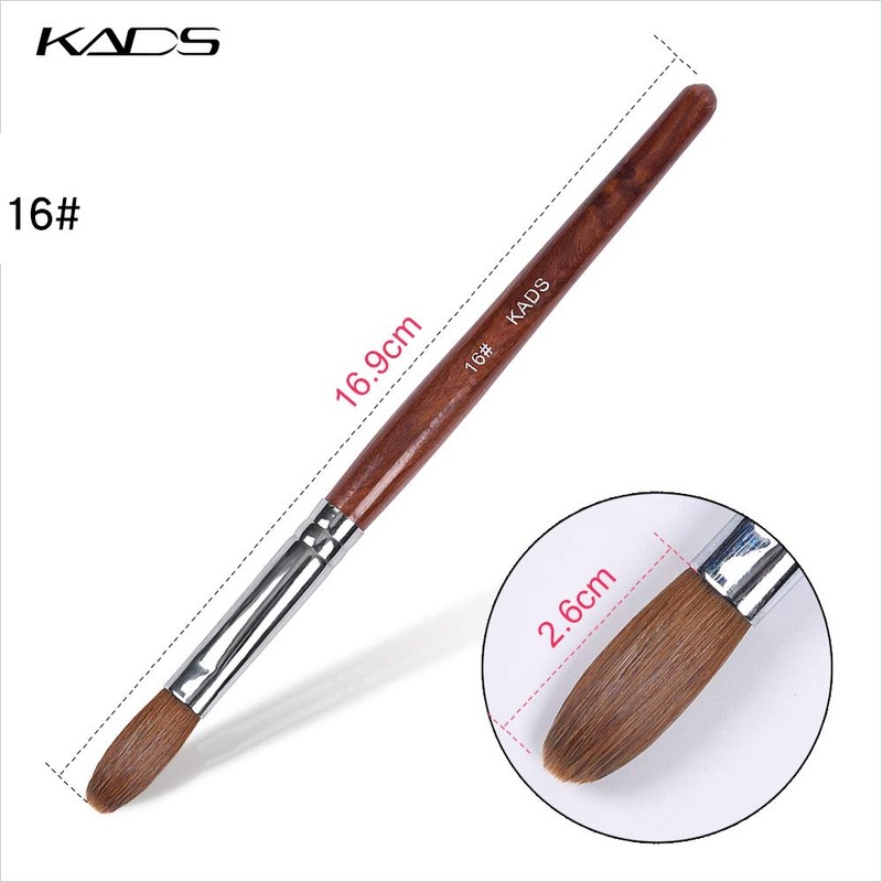 Kads Kolinsky Acrylic Nail Brush Rosewood Nail Art Manicure Tool