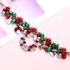 FAERLIIRY Christmas Jingle Bell Necklace Set X-mas Crystal Pendant Necklace
