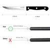 dearithe Serrated-Steak Knives Set of 12, Black Full-Tang Triple Rivet