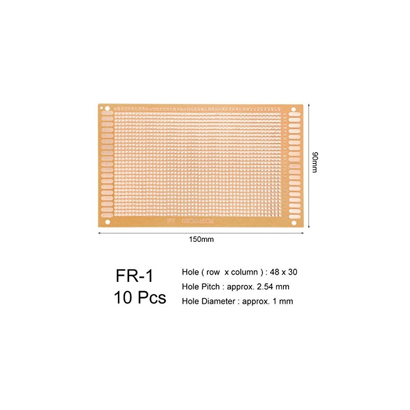 sourcing map Universal Paper Circuit Board Thickness 1.2 mm 9