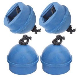 Lk Holder, Billiard Cue Chalk Holder for Table, Billiard Cue Chalk Holder, 4 Pieces Cue Chalk Holder, Bag, Rubber, Pool Chalk Holder with Cord Accessories, Black (Blue)