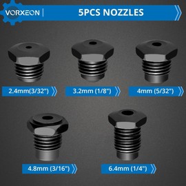 VORXEON Pneumatic Rivet Gun Kit with 500 Aluminum Blind Rivets 3/32", 1/8", 5/32", 3/16", 1/4" Air Riveter Pulling pressure 3916 lbf, Pneumatic Tool Air rivet gun