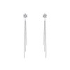 Amor Women's 925 Sterling Silver Earrings Partially with Gemstone, Rhodium-Plated