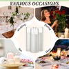 Didaey 3 Sets White Pillar Candles and Glass Candle Holders,