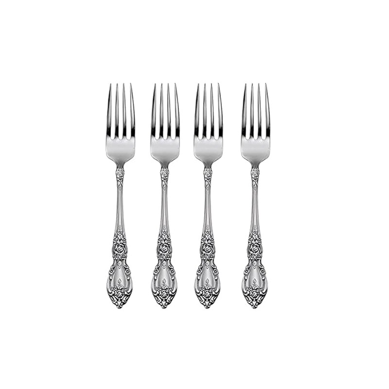 Oneida Wordsworth Set of 4 Dinner Forks, Silver