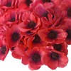 sesameless 50 Set Red Poppy Artificial Flowers,Remembrance Day Decorations,Lest We