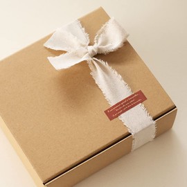 HEADS MFR-NR2 Heads, Ribbon, Width 1.2 inches (3 cm) x 59.4 ft (15 m), Oatmeal, 1 Roll, Fringe Ribbon