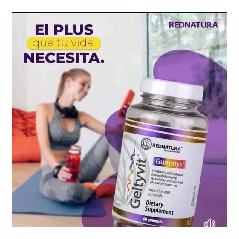 Rednatura Geltyvit Gummys Multivitaminico Sabor Frutas Frutas