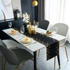 Table Runner Black and Gold 30 x 183 cm Polyester