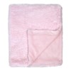 Baby Mode Signature Ridged Plush Blanket - Pink