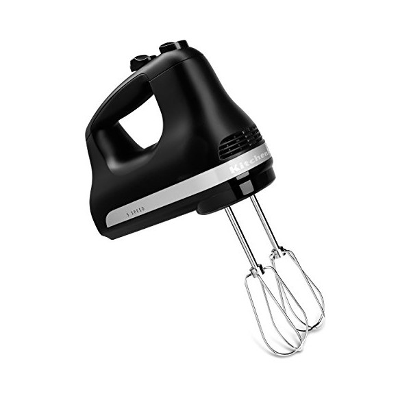 KitchenAid KHM512BM 5 Speed Hand Mixer, Black Matte, 1" count