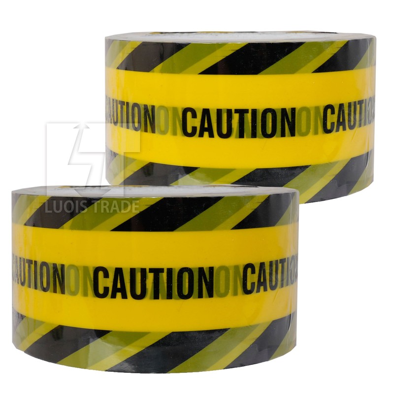 Caution Color Packing Tape Barricade Tape (CAUTION) Width 1.8 inches