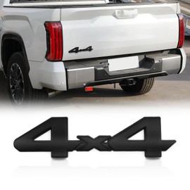 3D Raised ABS Universal Black 4x4 Decal Blackout Emblem Sticker Full Coverage 3/M Adhesive Replacement for Toyota Tundra Tacoma Dodge Ram etc (Matte Black)