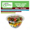 48oz Clear Disposable Salad Bowls with Lids (150 Pack) -