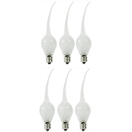Creative Hobbies Silicone Dipped Country Style, 6 Watt, S6 Shape Electric Candle Lamp | 6 Pack