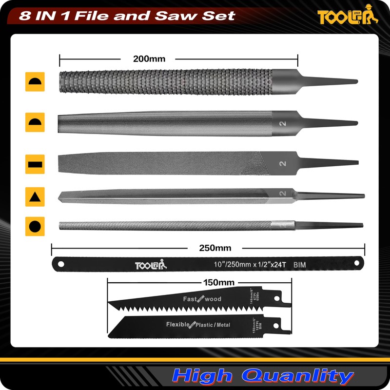 TOOLAN: File Set, File & Saw Set. metal file,metal files