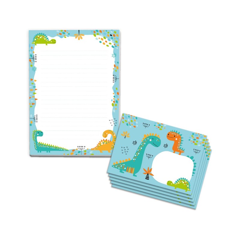 Writing Paper Set Letter Pad with Envelope for Children Dinosaur