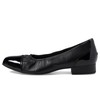 Clarks Women's Juliet Step Pump, Black Leather, 8