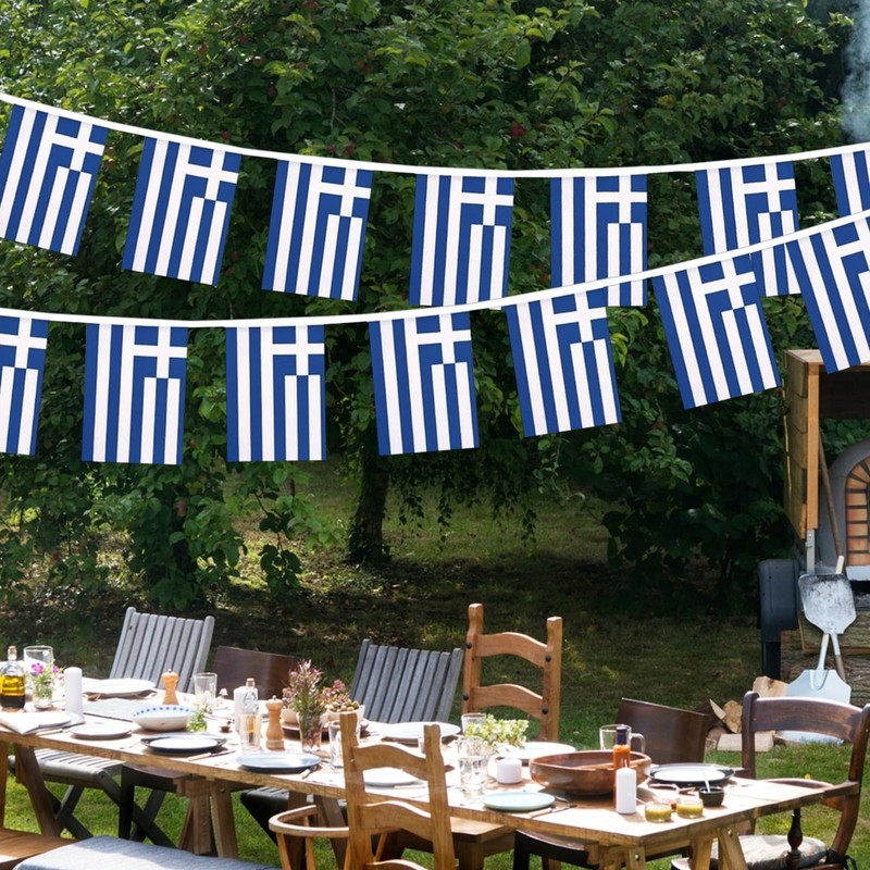 GSYLPFT Greece Flags Greek String Flag Banners for Patriotic Events