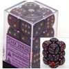 Chessex Dice d6 Sets: Gemini Purple & Red with Gold