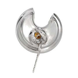 SagaSave Silver 70mm Stainless Steel Circular Disc Padlocks with 2 Keys for Securing Storefront Doors, Sheds, and Equipment