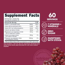 Nutricost Nutricost Electrolyte Complex Powder (60 Servings, Grape) - Hydration Supplement Drink Mix with Vitamins and Minerals