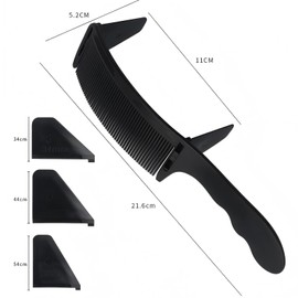LZZEM 1 Set Curved Comb Haircut S-Shaped Clipper Comb Professional Hairdressing Curve Style Flat Barber Blending Styling Hair Clipper Cutting for Men Hair Styling Tool