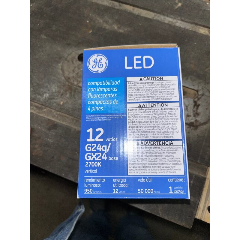 GE (CASE OF 6) GE Lighting LED12G24q-V/827 PL Vert LED