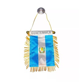 Guatemala Flag 4 X 6” MINI BANNER CAR WINDOW MIRROR HANGING w/ Suction Cup NEW