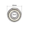 sourcing map 608ZZ Deep Groove Ball Bearings 8mm x 22mm